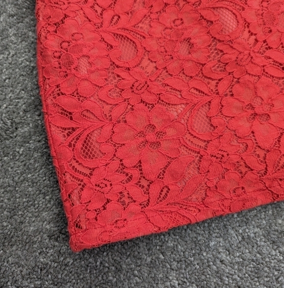 J. Crew coral floral cotton lace dress women's size 12 - Picture 2 of 13